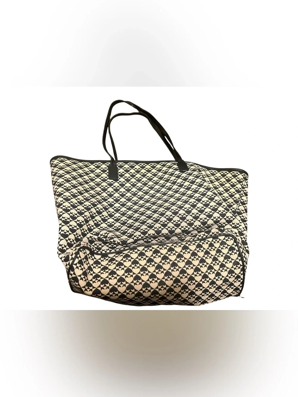 Kate Spade New York Spade Geo Large Tote Black Cream